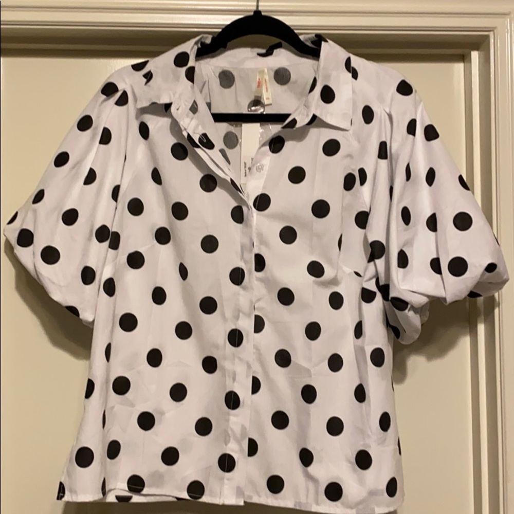 Polka-dot Top, XL (fits like Large/extra large)